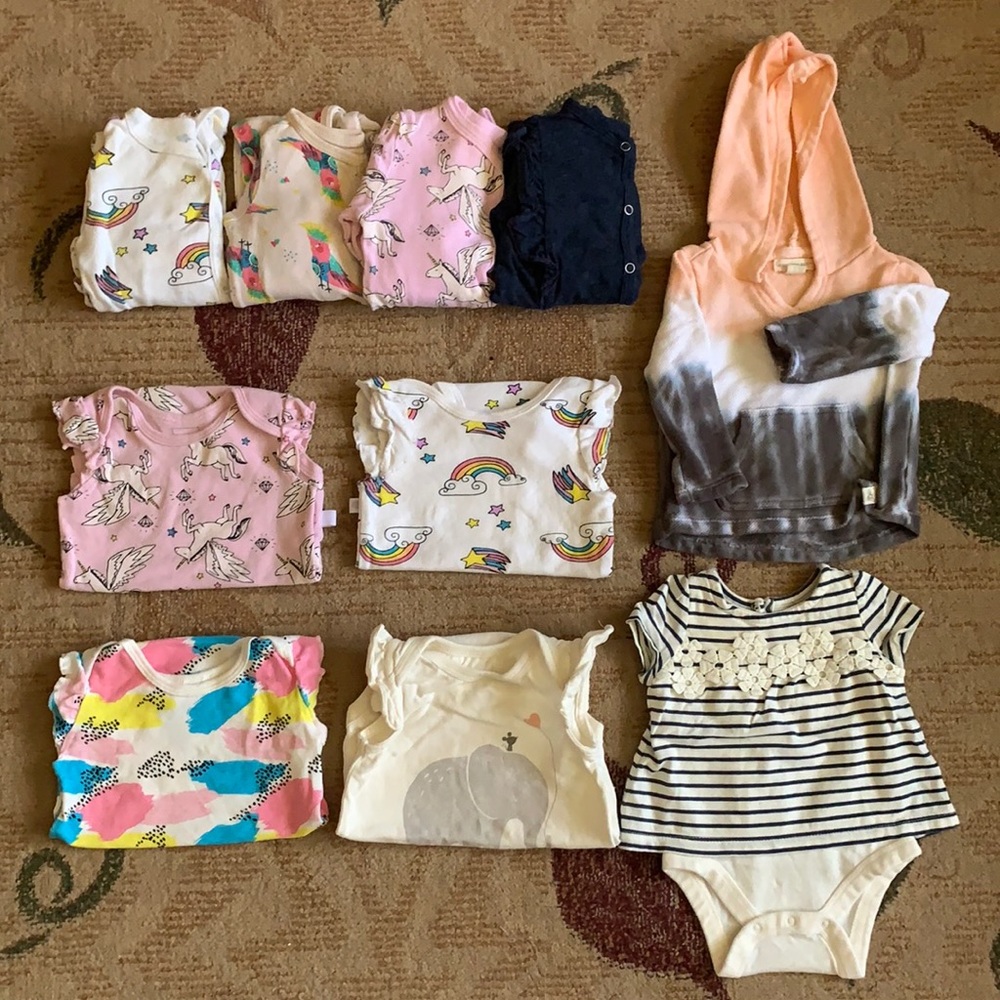 Designer Baby Clothing 9 pc Lot 3 month average Rosie Pope 7 For All Mankind